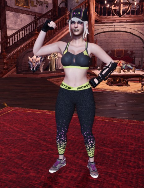 《怪物猎人：世界》女性运动背心套装MOD