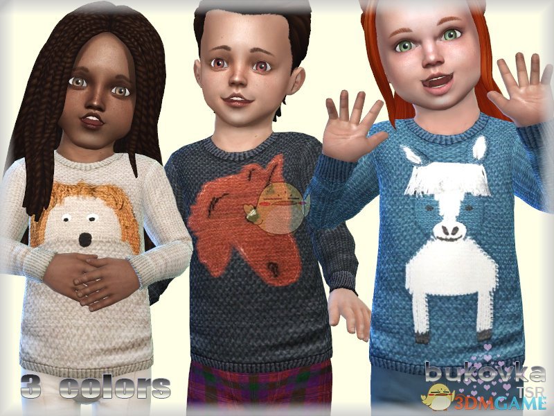 《模拟人生4》可爱的动物毛衣MOD