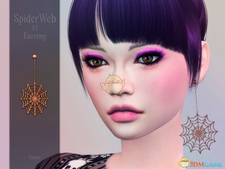 《模拟人生4》蜘蛛网挂坠耳环MOD