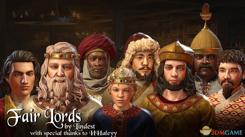 《十字军之王3》更合理的男性容貌MOD