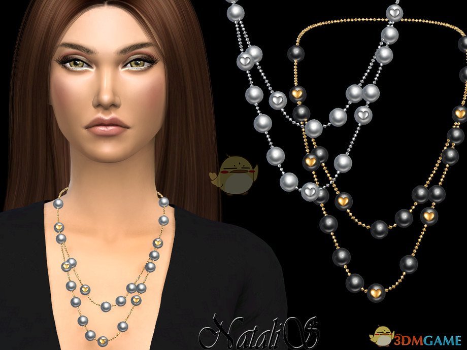 《模拟人生4》双珍珠心形项链MOD