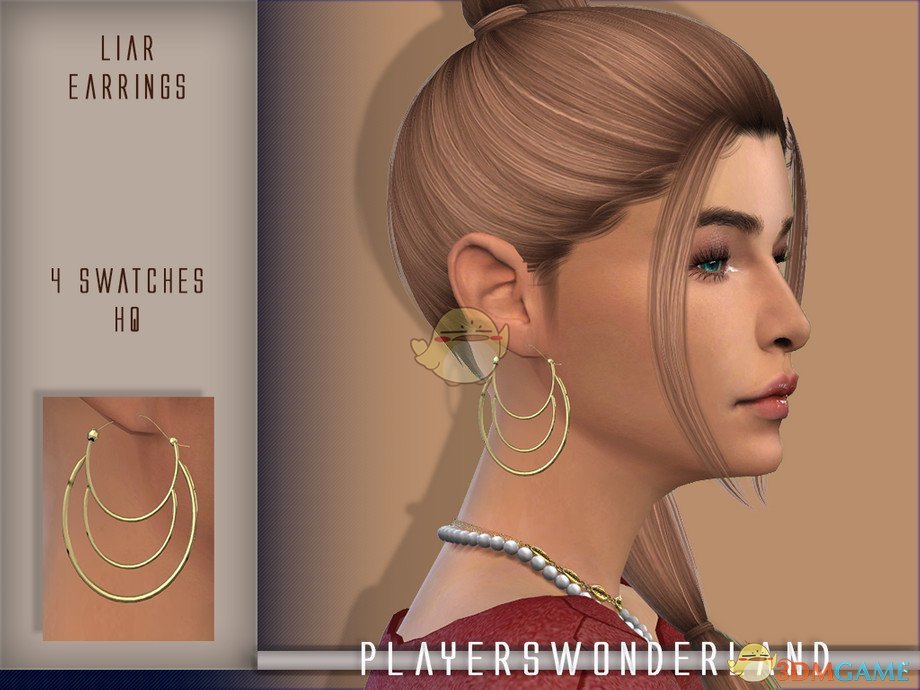 《模拟人生4》半圆圈型耳环MOD