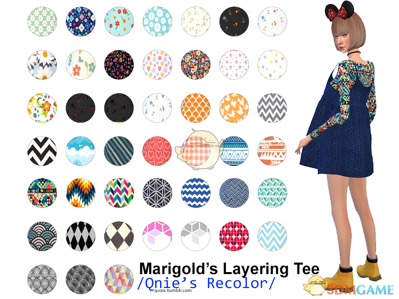 《模拟人生4》女性彩色分层上衣MOD