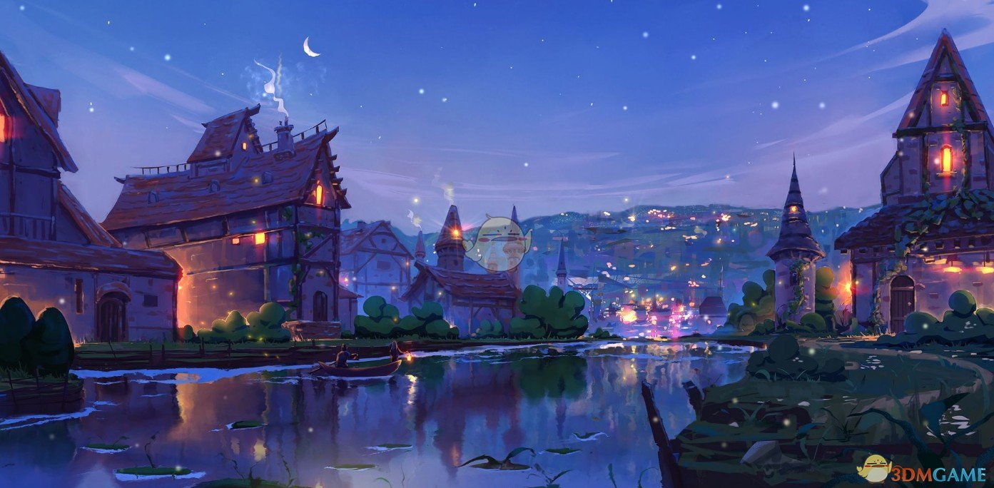 《Wallpaper Engine》河畔小城夜动态壁纸