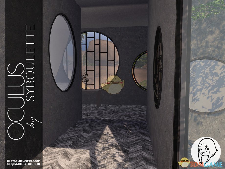 《模拟人生4》中式圆形窗口MOD