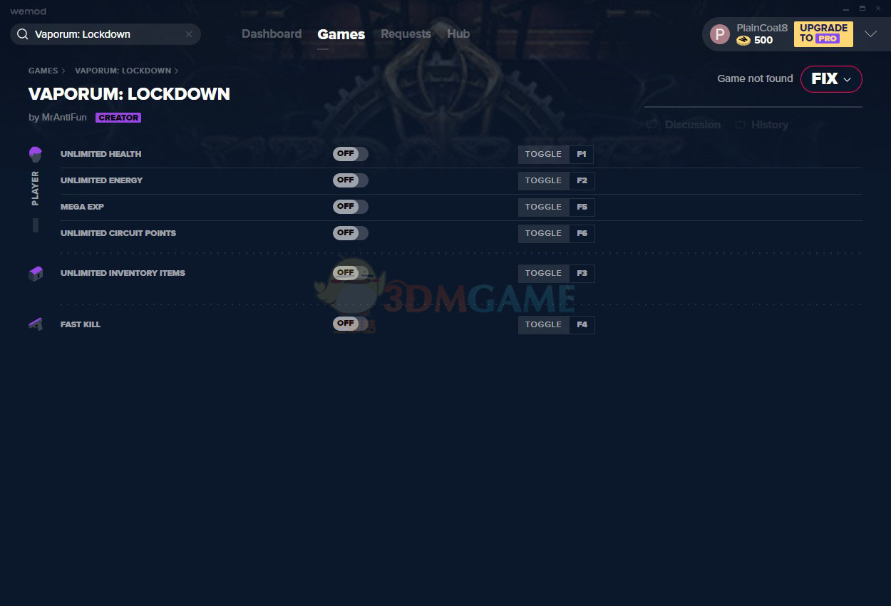 《蒸汽地牢：禁闭》v2020.10.16六项修改器[MrAntiFun]
