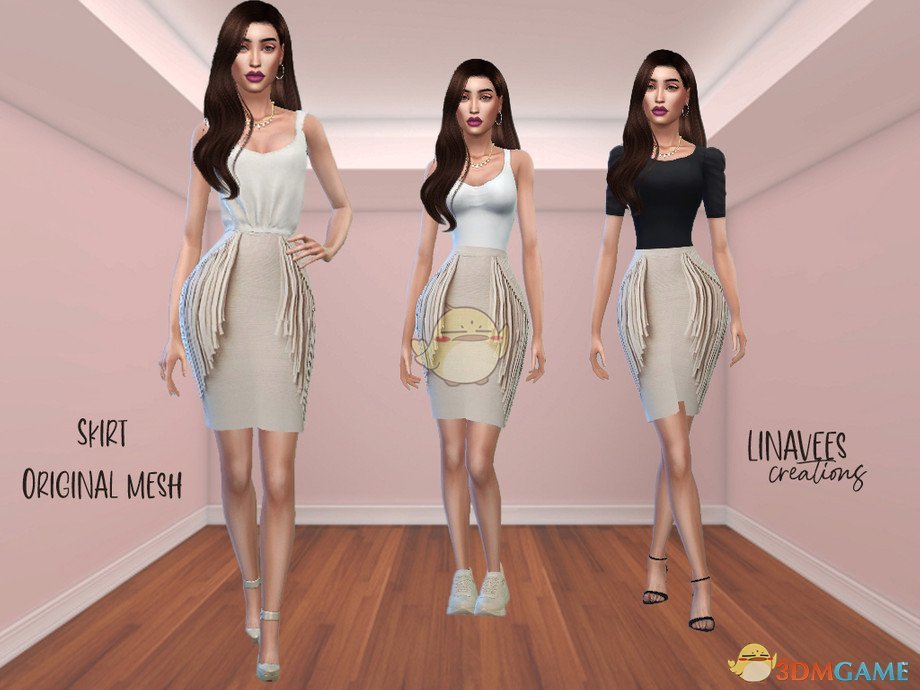 《模拟人生4》女性美丽的流苏连衣裙MOD