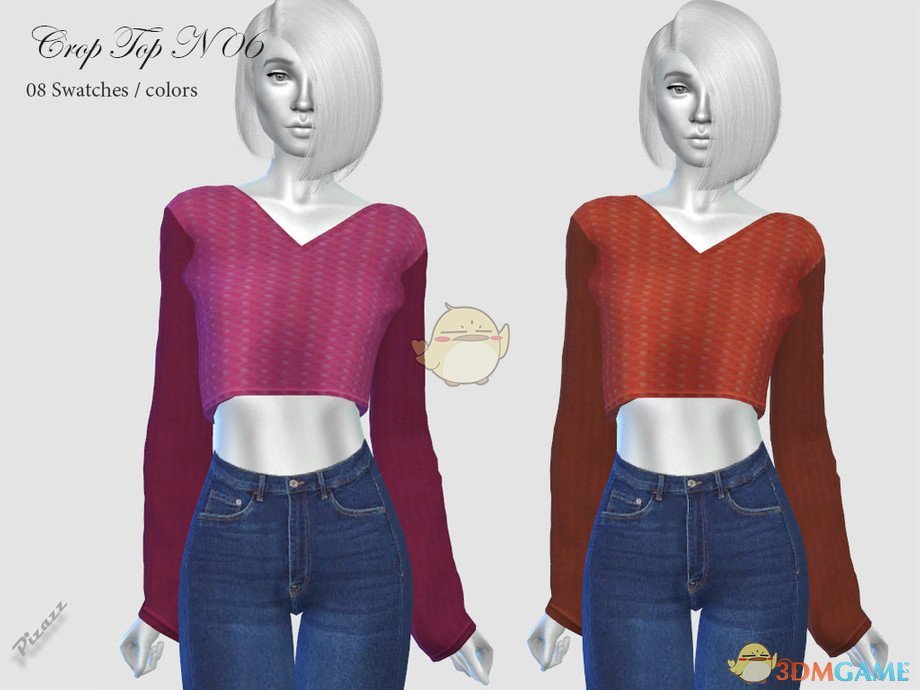 《模拟人生4》女性简洁绸缎上衣MOD