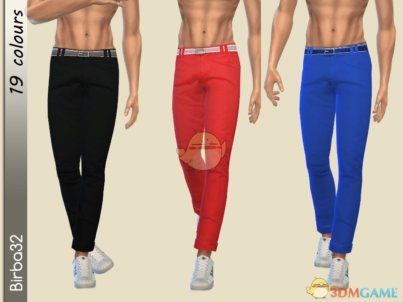 《模拟人生4》男士低腰彩色长裤MOD