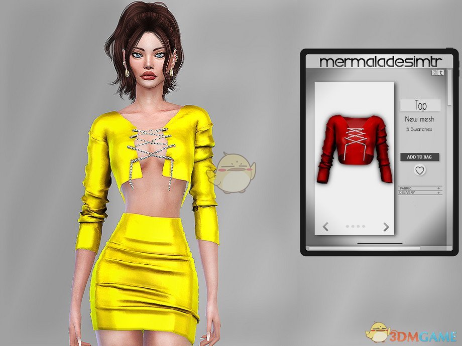 《模拟人生4》女性皮质绳子上衣MOD