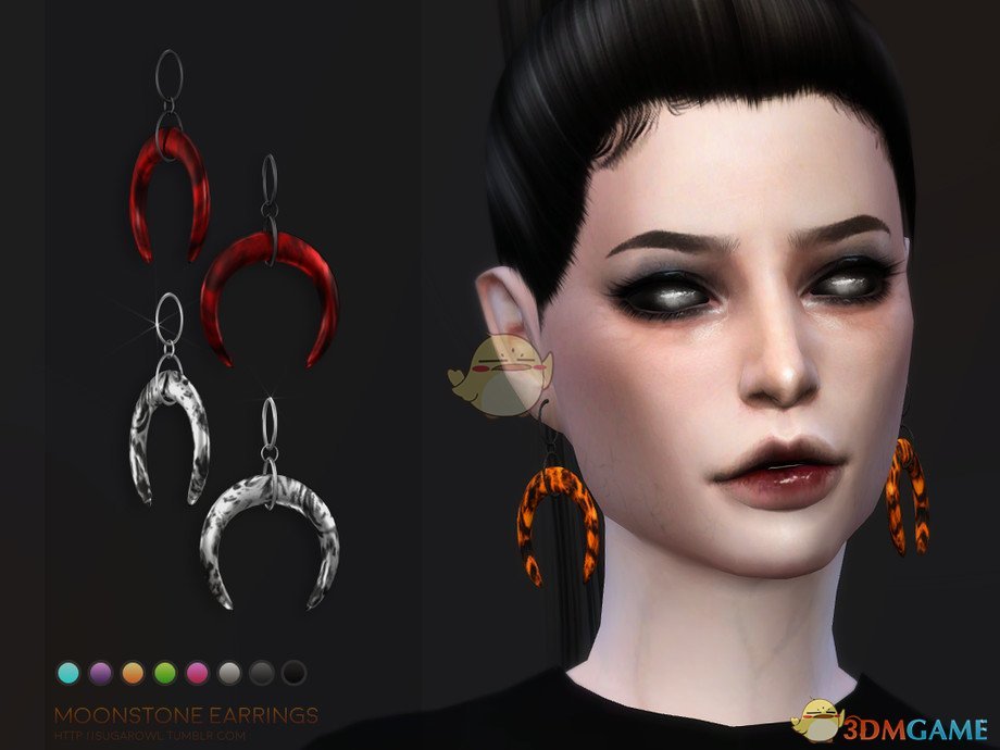 《模拟人生4》月光石头耳环MOD