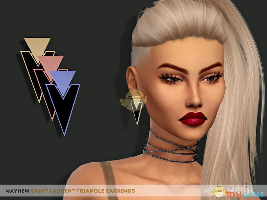《模拟人生4》实心三角形耳环MOD