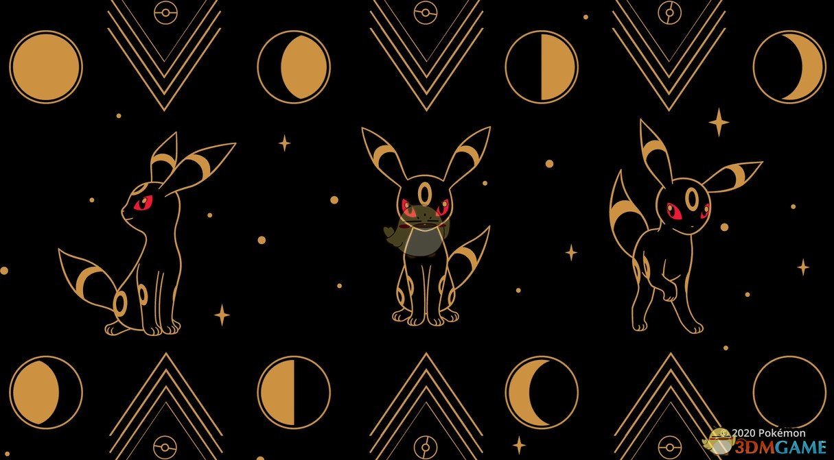 《Wallpaper Engine》宝可梦月精灵黑底动态壁纸