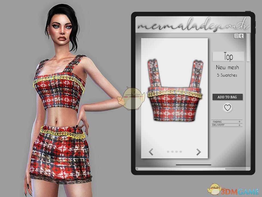 《模拟人生4》无袖圆环彩色上衣MOD