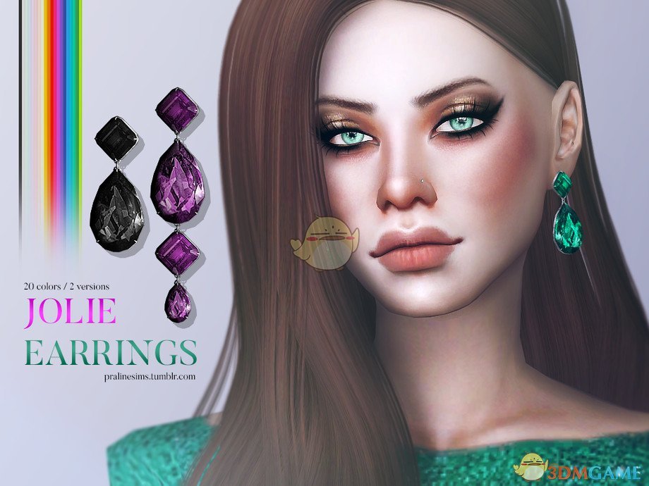 《模拟人生4》奢华的水晶耳环MOD