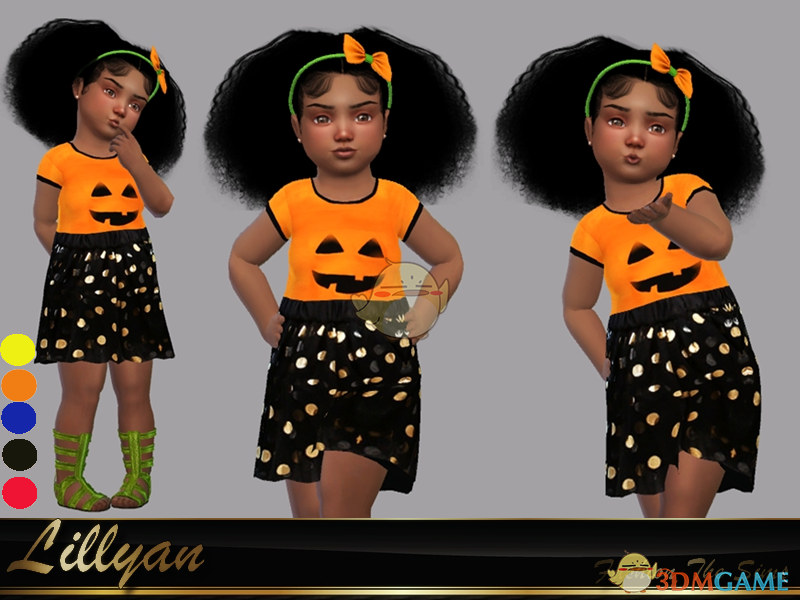 《模拟人生4》婴儿可爱南瓜连衣裙MOD