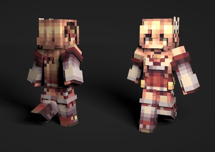 《我的世界》晚菊拟人皮肤MOD