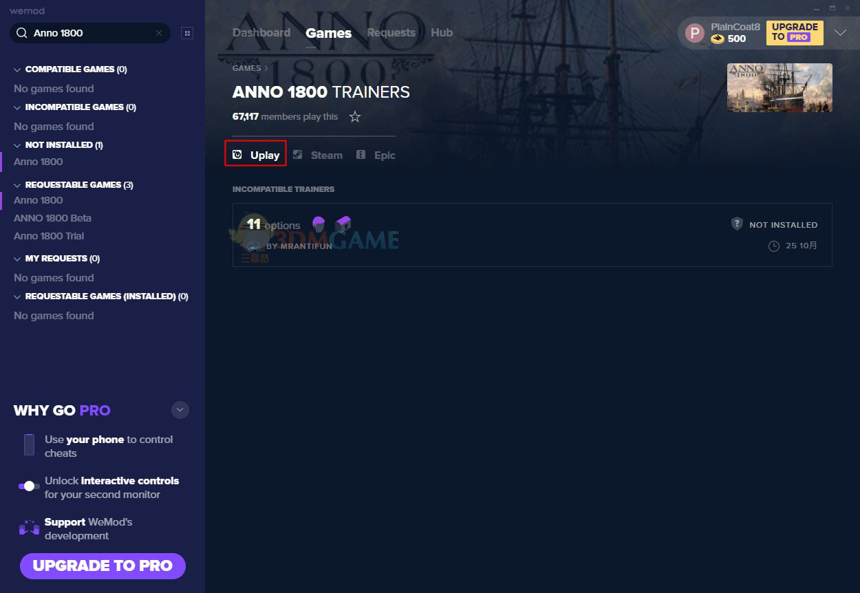 《纪元1800》v9.0十一项修改器[MrAntiFun][Uplay]