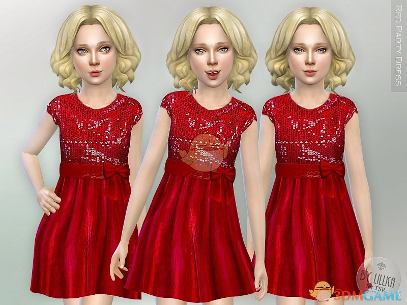 《模拟人生4》女性红色美丽晚礼服MOD
