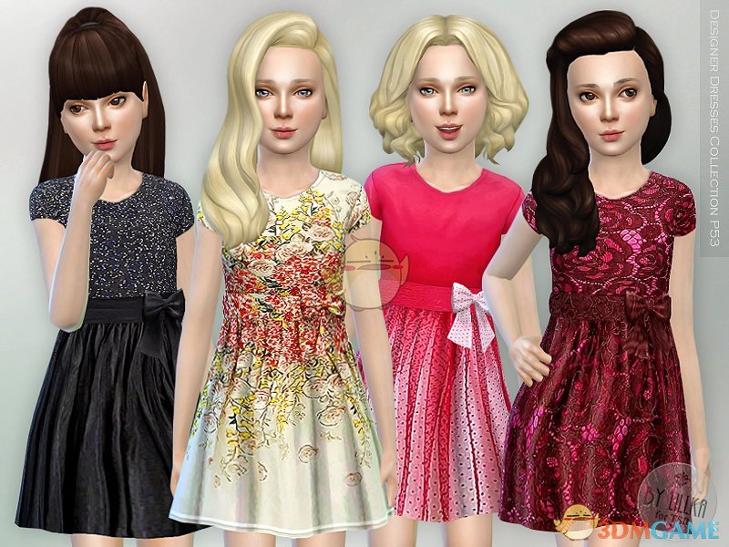 《模拟人生4》小女孩多款彩色连衣裙MOD