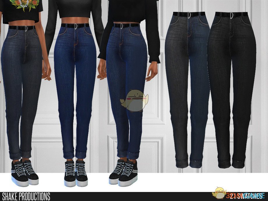 《模拟人生4》女性宽松束脚牛仔裤MOD