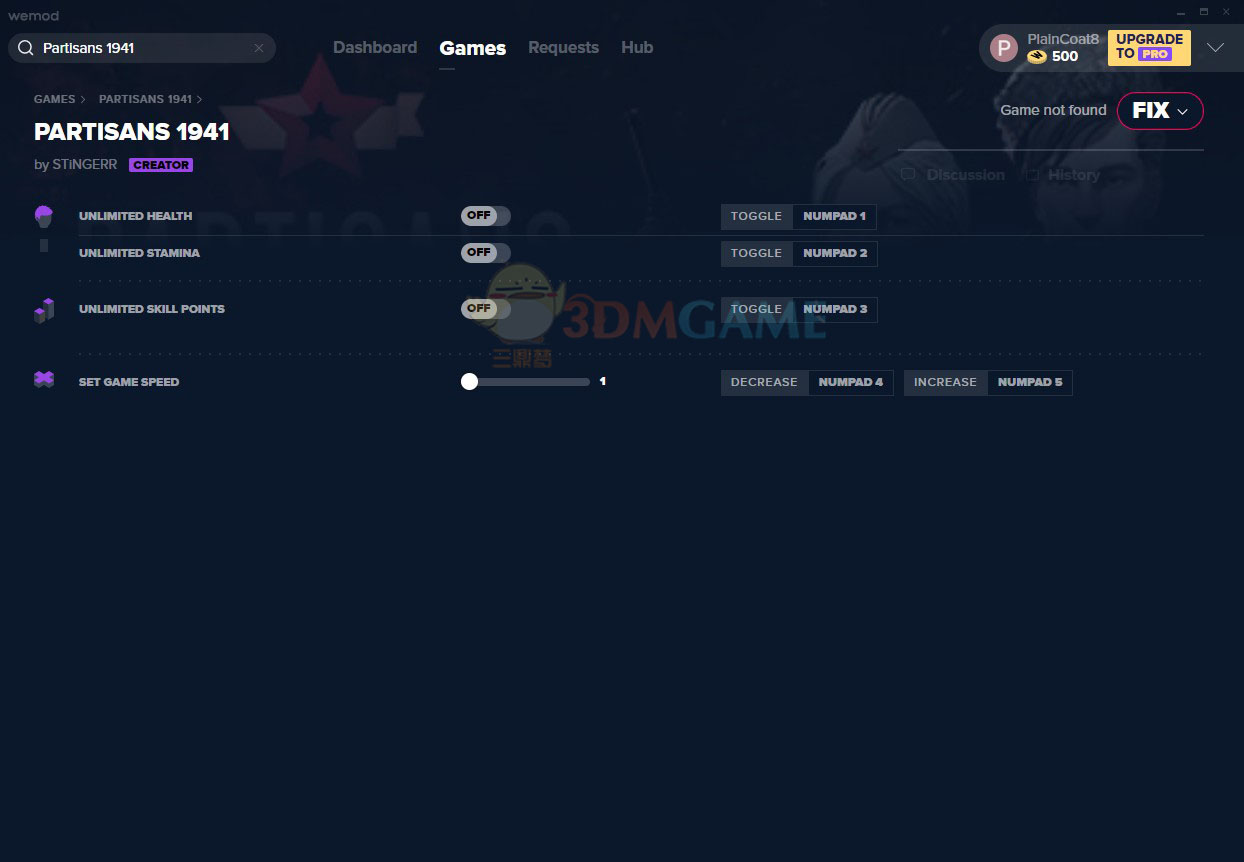 《游击队1941》v1.01四项修改器[MrAntiFun]