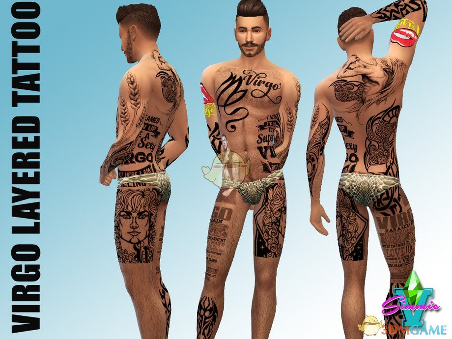 《模拟人生4》夏季男款纹身MOD