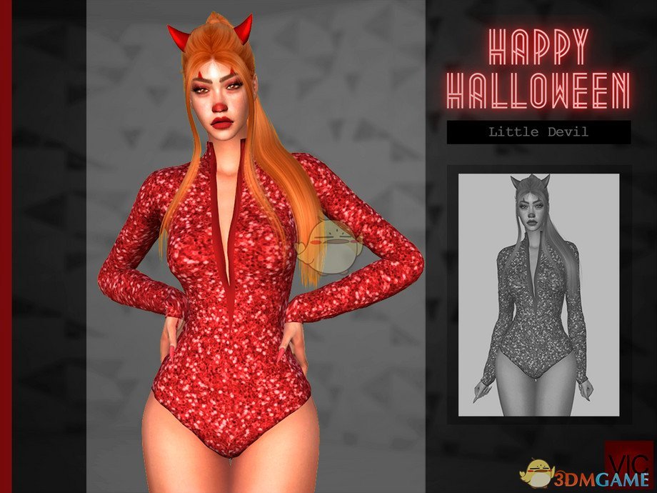 《模拟人生4》恶魔风格万圣节服装MOD