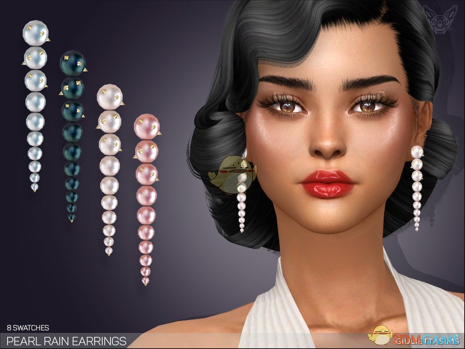 《模拟人生4》长条珍珠耳环MOD