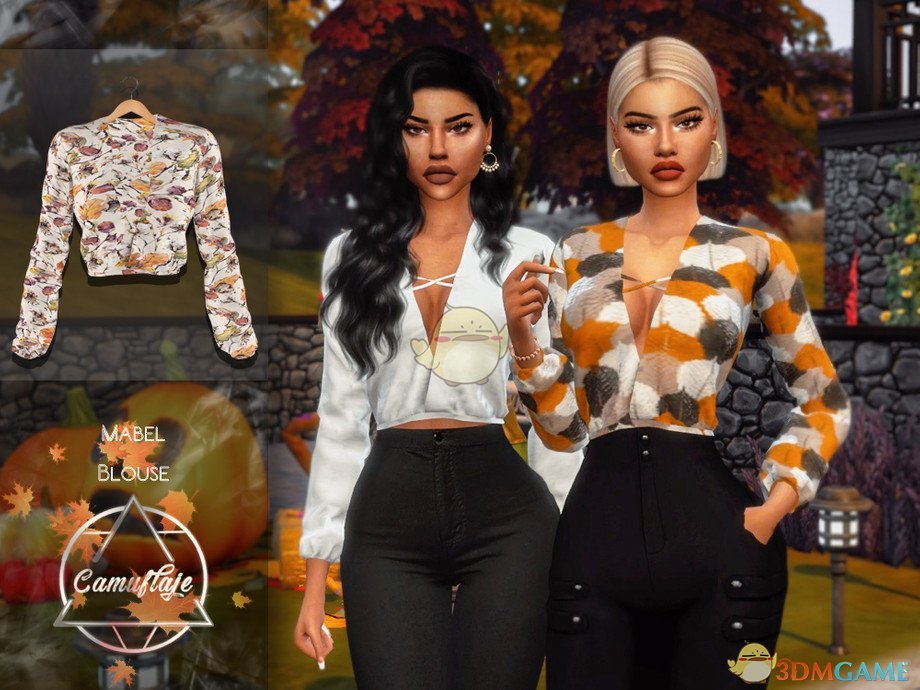 《模拟人生4》美丽彩色系带上衣MOD