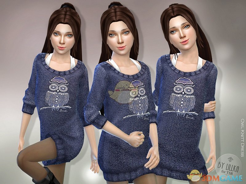 《模拟人生4》女孩猫头鹰毛衣MOD