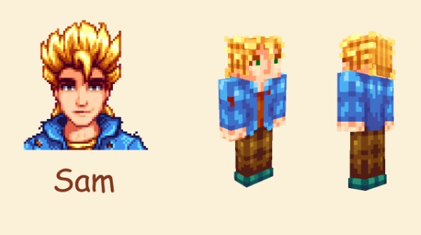 《我的世界》星露谷物语山姆皮肤MOD