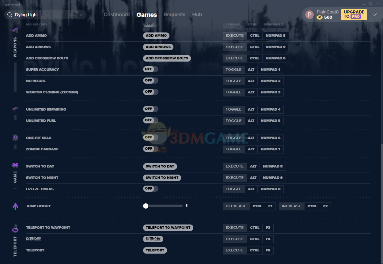 《消逝的光芒》v1.31三十四项修改器[MrAntiFun][GOG]