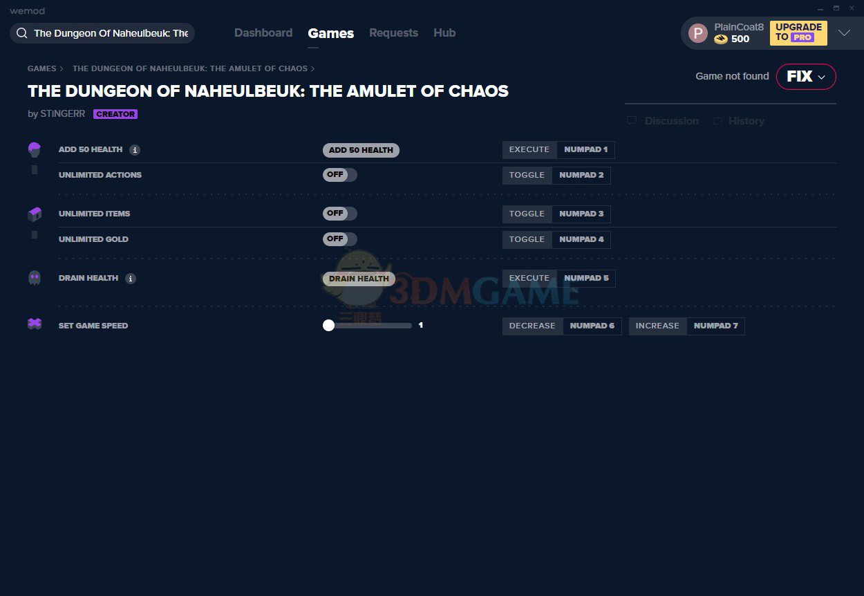 《纳赫鲁博王国地下城：混沌护身符》v2020.11.03六项修改器[MrAntiFun]