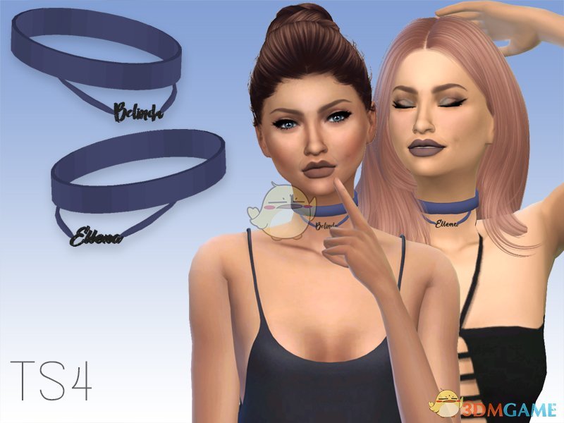 《模拟人生4》简洁英文字母项圈MOD