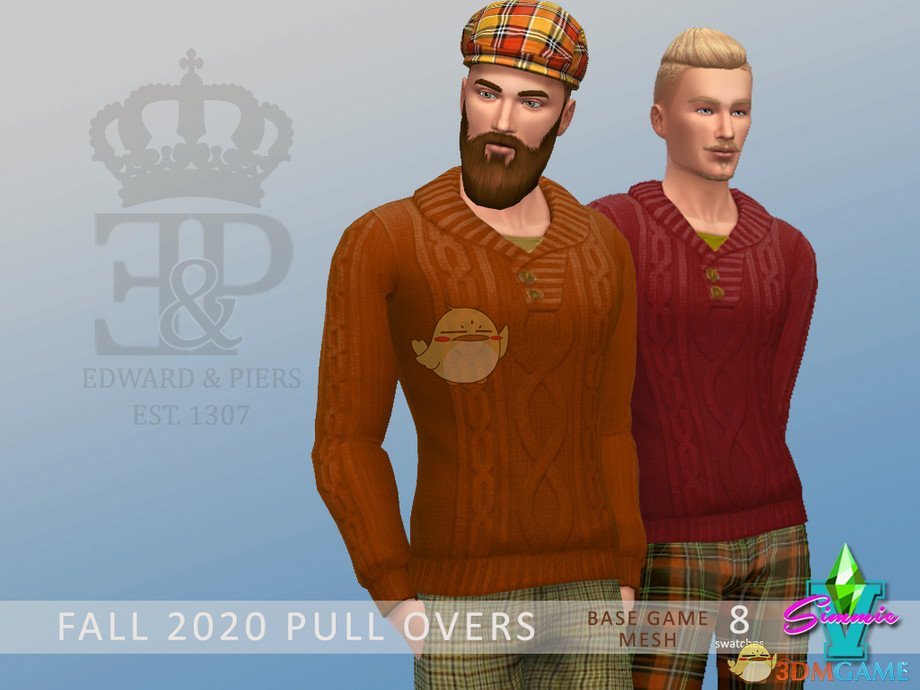 《模拟人生4》男士秋季简洁羊毛衫MOD