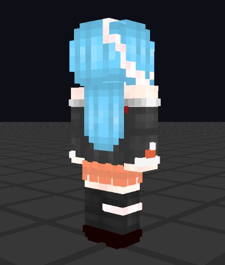 《我的世界》万圣独眼蓝发妹子皮肤MOD