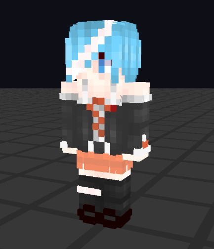 《我的世界》万圣独眼蓝发妹子皮肤MOD