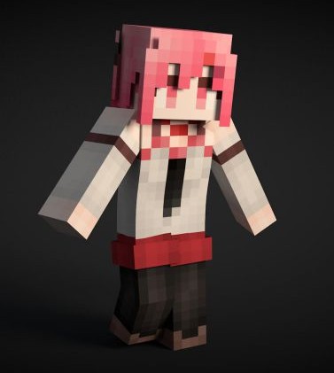 《我的世界》可爱粉毛少女皮肤MOD