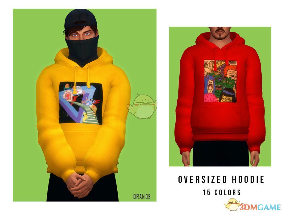 《模拟人生4》男款大号连帽衫MOD