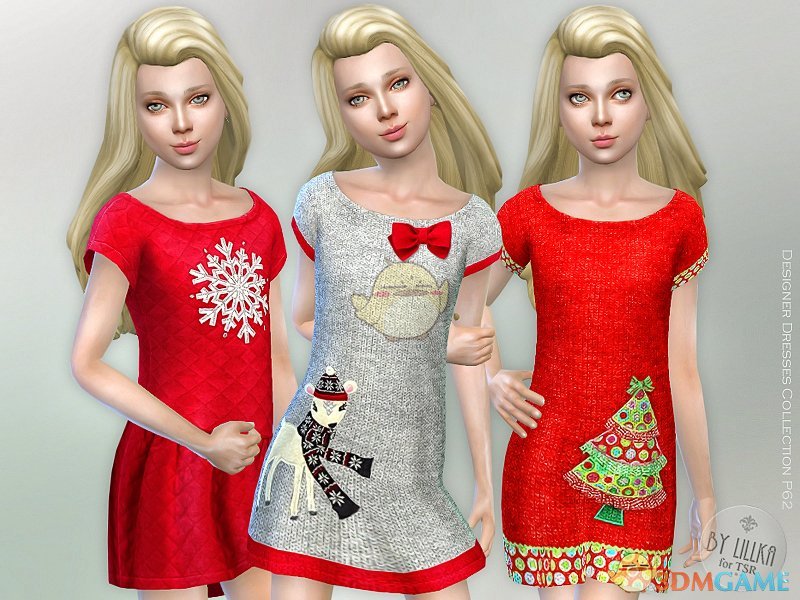 《模拟人生4》小女孩圣诞风格毛衣MOD