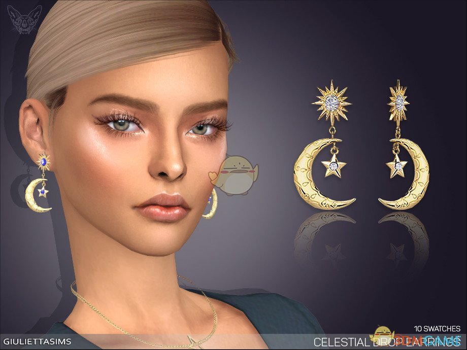 《模拟人生4》星星月亮天体耳环MOD