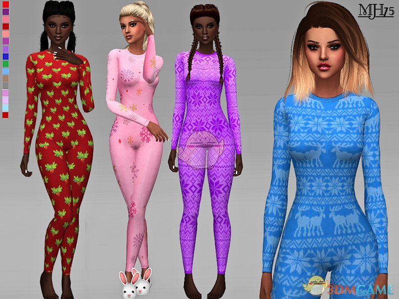 《模拟人生4》女性圣诞连体衣MOD