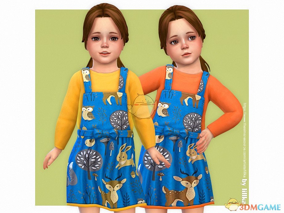 《模拟人生4》可爱小动物吊带连衣裙MOD