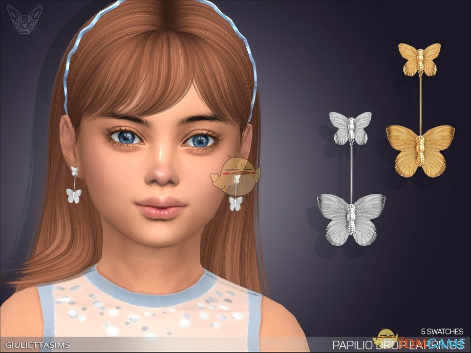 《模拟人生4》可爱的蝴蝶耳环MOD