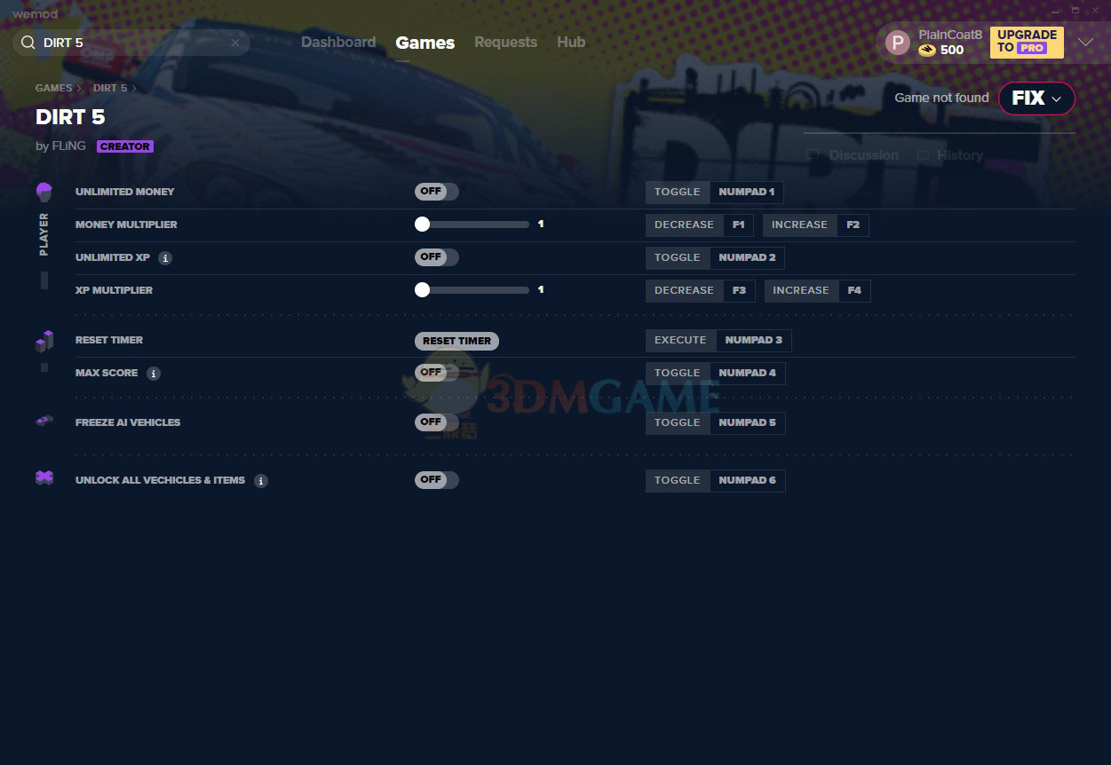 《尘埃5》v1.0八项修改器[MrAntiFun]