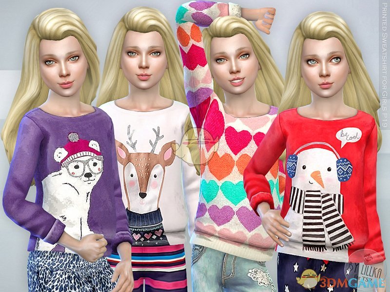 《模拟人生4》女孩冬季可爱毛衣MOD