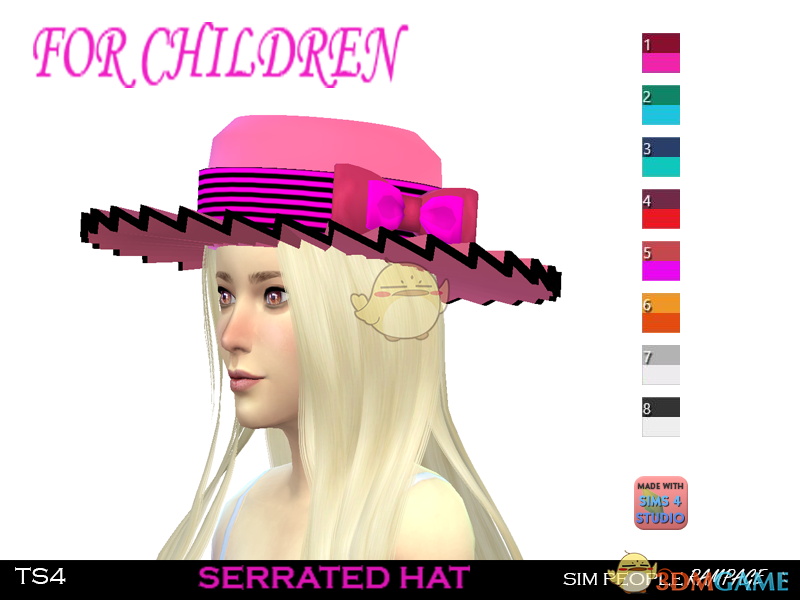 《模拟人生4》锯齿花边帽子MOD