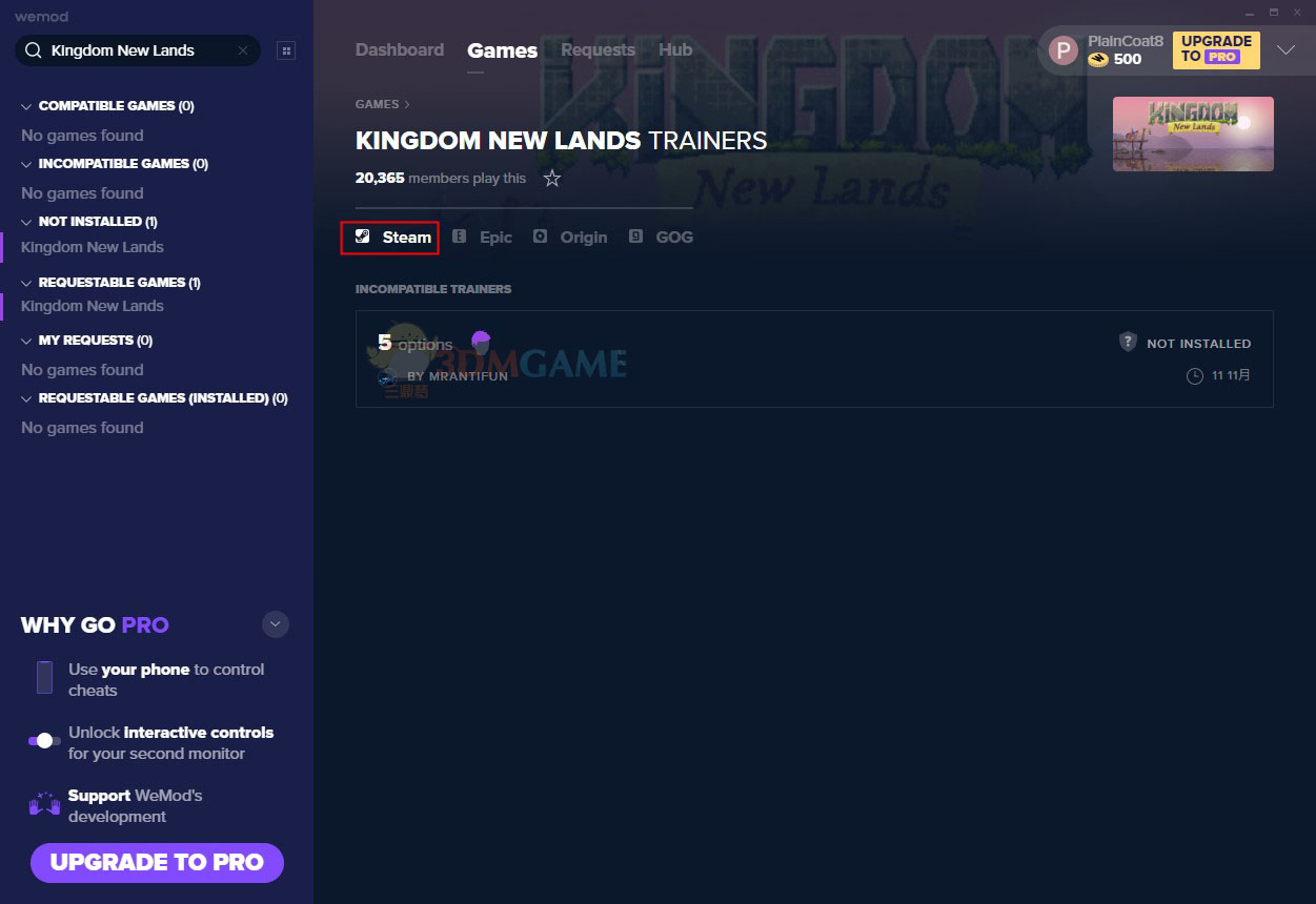 《王国：新大陆》v2020.11.11五项修改器[MrAntiFun][Steam]