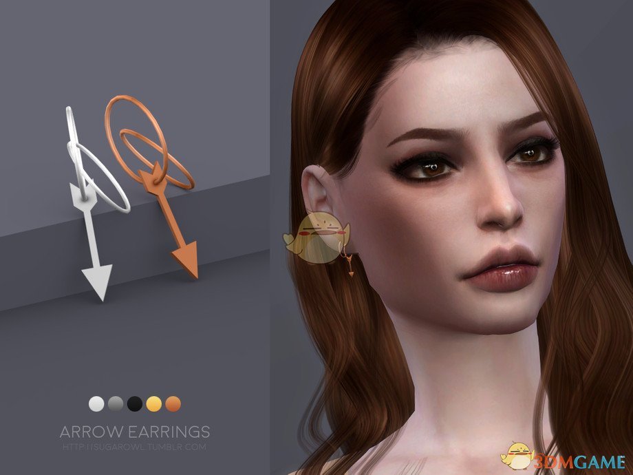《模拟人生4》箭头圆圈耳环MOD
